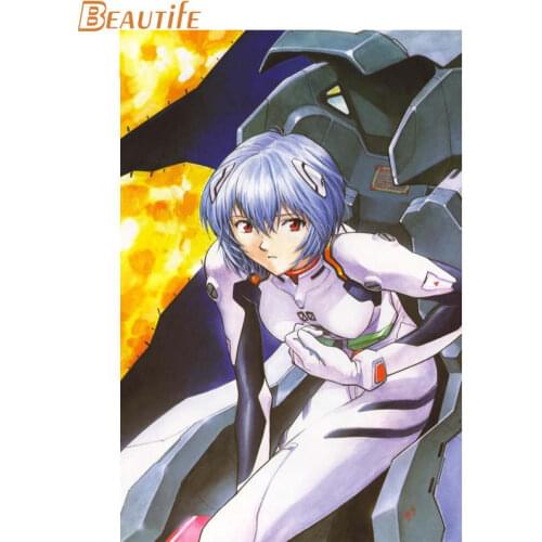 Custom Rei Ayanami Poster Cloth Silk Poster Home Decoration Wall Art Fabric Poster Print 30X45cm,40X60cm.50X75cm,60X90cm