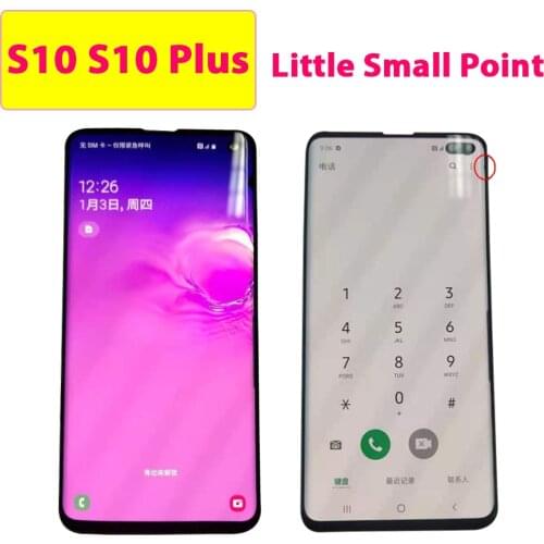 Little Small Point Original LCD For Samsung S10 S10+ LCD Touch Screen Digitizer Assembly Replacement For Samsung 973F G975F