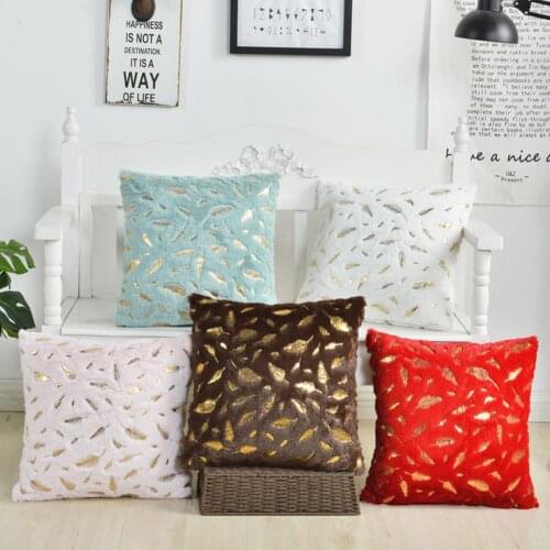 Feather Plush Case Throw Pillow Cushion Cover Sofa Car Cafe Office Decoration Home Textile