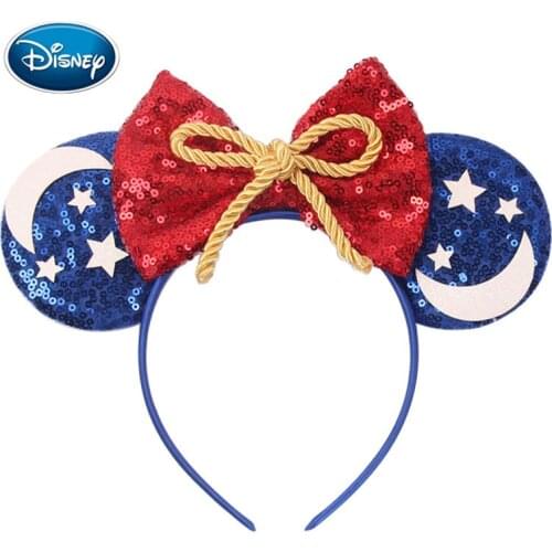 Classical 3.3" Sequins Mouse Ears Hair Bow Women Crown Headband Fashion Hairband For Girl Hair Accessories Headwear New