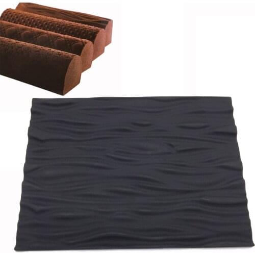 Silicone Wood Shape Texture Mat Cake Moulds Baking Twinkie Mousse Dessert Bakeware Cakes Pan Mould Tools