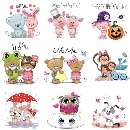 Iron-on Transfers for Clothing Patches for Clothes Thermo Stickers Diy Cute Patch Flex Fusible Transfer Vinyl Adhesive Stripe C