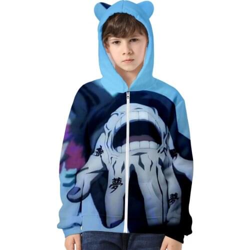 Japanese Anime Demon Slayer Kimetsu No Yaiba Hoodies Boy Girl Teen Kids Cartoon Blade Top Tee Clothing for Children