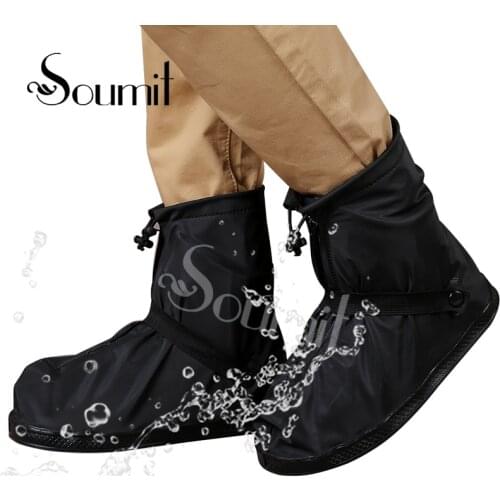 Soumit Rain Shoe 360 Degree Waterproof Protector For Men Women Rain Cover for Shoes Boot Covers Reusable Overshoes Transparent