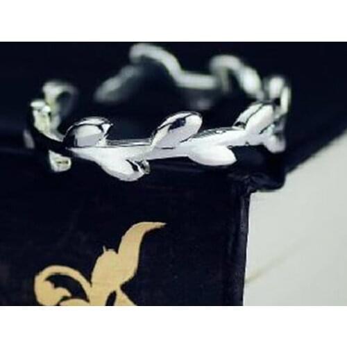 Fashion Sale Unique Design Leaves Ring Fashion Silver Plated Leaf Branches Rings For Women Girls Gift Wholesale