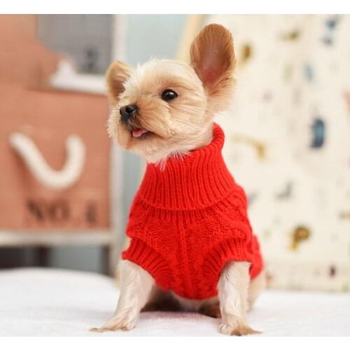 Dog Winter Clothes Knitted Pet Clothes For Small Medium Dogs Chihuahua Puppy Pet Sweater Yorkshire Pure Dog Sweater Ropa Perro