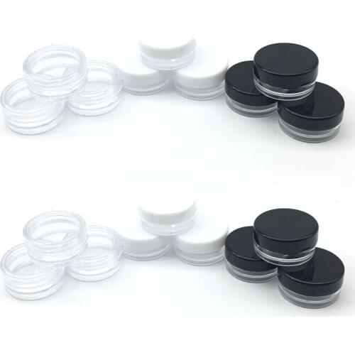 250Pcs Lip Balm Containers 2g/3g/5g/10g/15g/20g Empty Plastic Box Makeup Jar Pots Transparent Sample Bottles Eyeshadow Cream