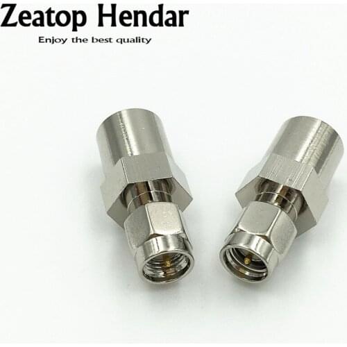 50Pcs Brass SMA Male to FME Male Jack RF Connector Straight Wire SMA-J to FME-J Connector Mini Jack