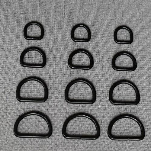 50 Pcs/Pack 15mm 20mm 25mm 32mm D Ring Straps For Bag Backpack Accessory Hardware Pet Dog Collar Leads Garment Handbag Clasp