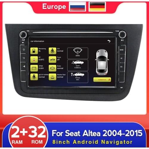 NaviFly Android9.0 8inch 2din Car Radio Multimedia Video Player for Seat Altea 2004-2015 Toledo 2004-2009 BT WIFI carplay