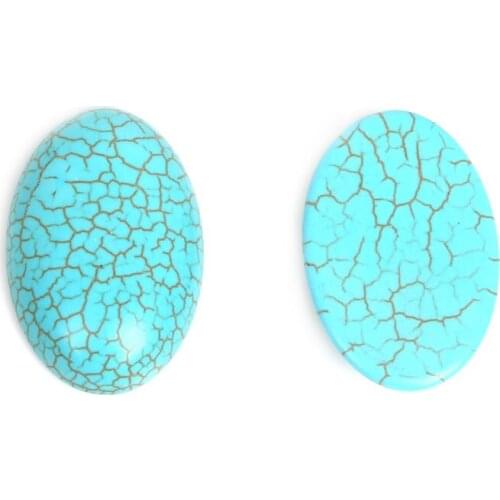 White/Blue Natural Smooth Calaite Half Oval Flat Back Cabochons Beads Loose Stone Beads For Jewelry Making DIY Bracelet Necklace