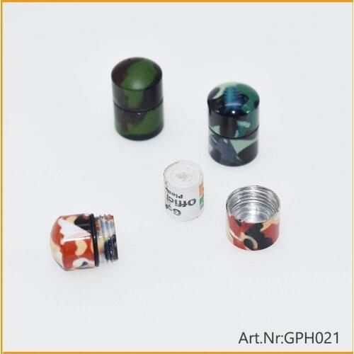 Fast Free Ship -Waterproof Mini Aluminum Alloy Pill HolderTube Bulk Hide Geocaching Contain with Waterproof LogoRoll-18*12mm