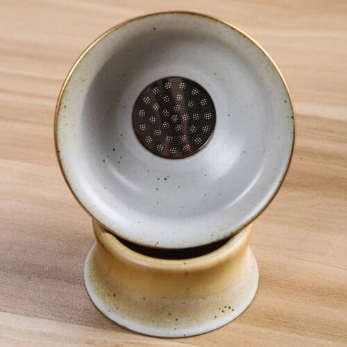 Tea Funnel Tea Strainer Ceramic Filter Course Ceramic Tea Set Antique Compartment Tea Strainer Kung Fu Tea Accessories Tools