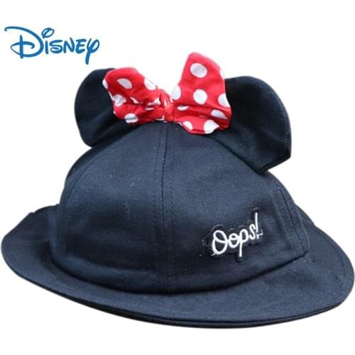 Disney Mickey Minnie Children Hat Cotton Cute Ear Visor Hat Kids Boys Girls Casual Cap Snapback Hat Girls Gift 3-8 Years Old