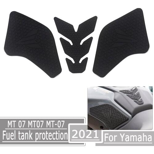 For Yamaha MT 07 MT07 MT-07 2021 - Motorcycle side fuel tank pad Tank Pads Protector Stickers Decal Gas Knee Grip Traction Pad