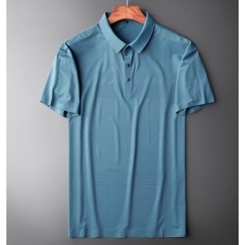 Brand Summer Male T-shirts High Quality Short Sleeve Business And Casual Mens T-shirts Fashion Slim Fit Silky Man T-shirts 8XL