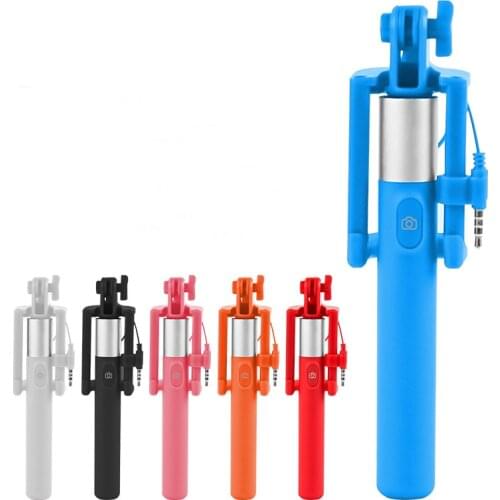 Hot selling Portable Extendable Handheld Monopod Mini Wired Selfie Stick for Android iPhone 5 6 6s 7 Samsung Huawei Xiaomi