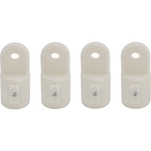 4X White Nylon Bimini Top Cover Fittings Cap Outside Eye End 7/8" Tube