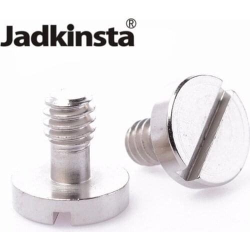 Jadkinsta 50PCS 1/4 Connecting Screw For Camera Tripod Monopod Quick Release Plate Baseplate Rig Flat Head Screw Adapter