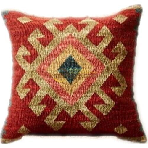 Kerim Thickening Nordic Lightweight Pillow Embroidery Living Room Sofa Office Pillow Ethnic Style