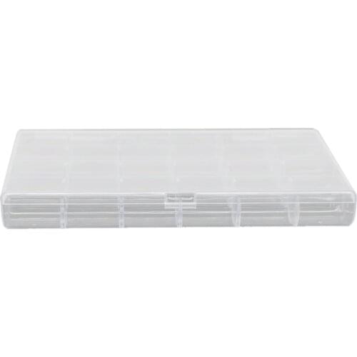 24 Grids Clear Plastic Organizer Box with Dividers for Sorting Earrings Rings Beads & DIY Craft Screws