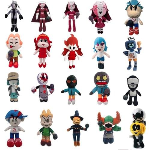 Hot 25cm Soft Spooky Skid Pump Garcello Lemon Monster Stuffed FNF Boy Dolls Friday Night Funkin Plush Toys Halloween Gifts