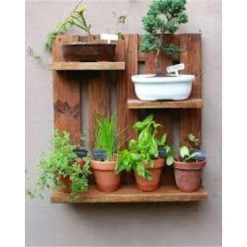 Multi Purpose Decorative Wooden Shelf Flower Pot Rack Stand
