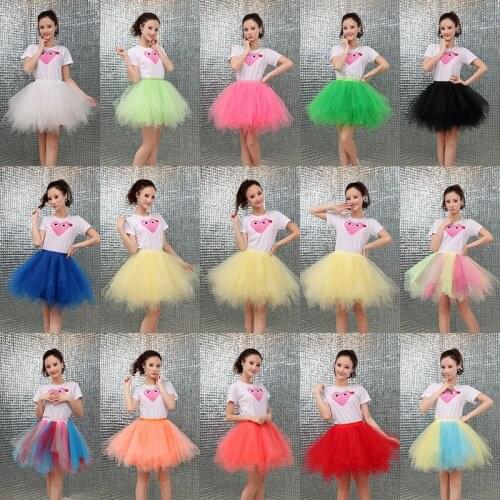 2018 New hot selling Women Adult Dancing Mini Skirt Tulle Petticoat Party Princess Fancy Dancewear Skirts