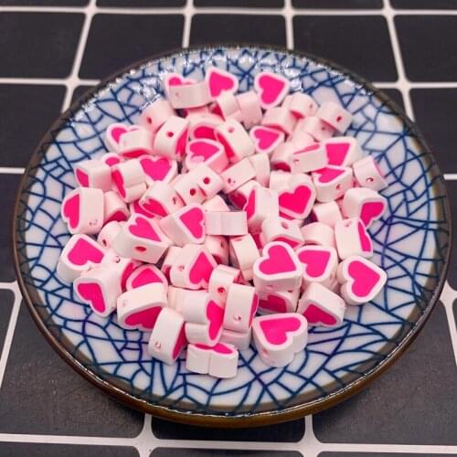 New 30pcs10mm Love Beads Polymer Clay Spacer Loose Beads For Jewelry Making DIY Handmade Jewelry Crafts#04