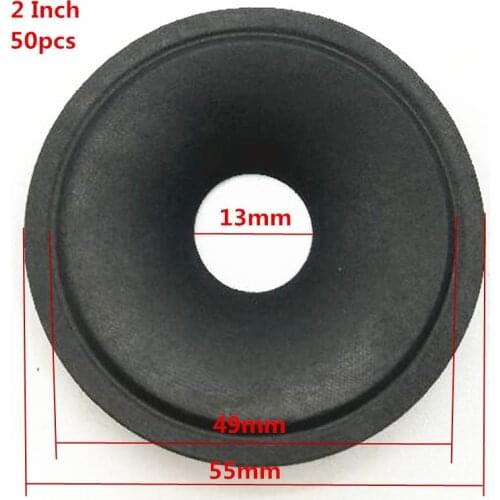 Wholesale 50pcs/lot 2 Inch Diameter 55 mm 13 mm Core Height 9mm Speaker Paper Cone Basin Speaker Repair DIY Accessories