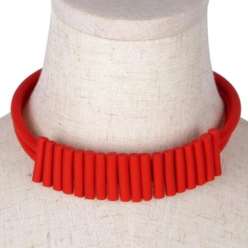 Harajuku Rope Choker Necklace Women Handmade Original Design Rubber Necklace Ethnic Charm Neck Jewelry Rock Party Accessories