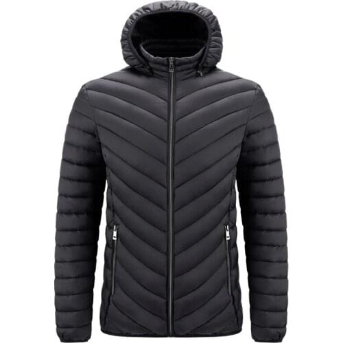 Parka Men Coats 2021 Winter Jacket Men Lightweight Hooded Waterproof Outwear Warm Coat Mens Clothes Autumn Casual Mens Overcoat