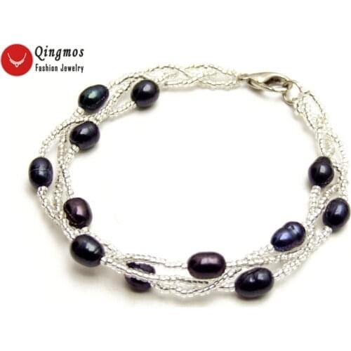 Qingmos Black Bracelets