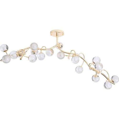 Post-Modern Luxurious Gold Metal Branch Pendant Light FOR Foyer Bed Room Dining Room Acrylic Ball Suspension 9/19 Heads 2475