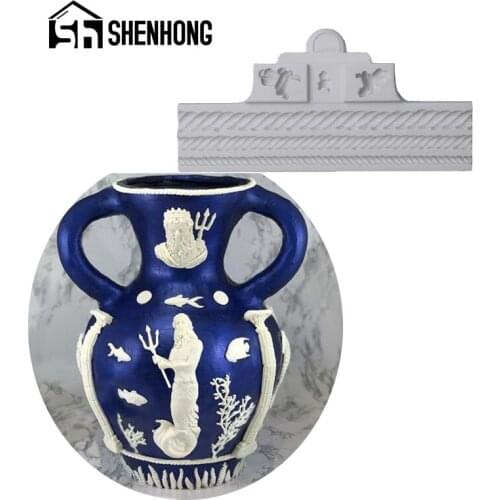 SHENHONG Ropes and Knots Mould Clay Pan Cake Decorating Fondant Silicone Molds GumPaste Craft Dessert Baking Pastry Form