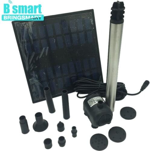 DC 9V Solar Water Pump With Solar Panel 1.8W 240L / H 1.1M Brushless Pump Long Life Use For Solar Power Pump Fountain Or Pond