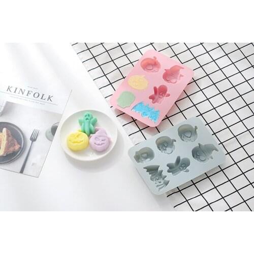 1PC 21.4*15.3*2.2cm Halloween Decoration Creative Happy Halloween Silicone Pumpkin Cake Silicone Mold Kitchen Bake Tools OK 1009