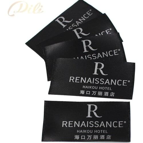 1000pcs/lot customized garment silk care label washable stain woven labels for clothing shoes bags