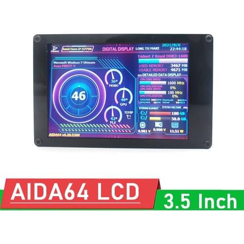 3.5 Inch IPS LCD Monitor Display USB2LCD AIDA64 Chassis Display Screen USB Display Sub-Screen Support Computer Raspberry Pi