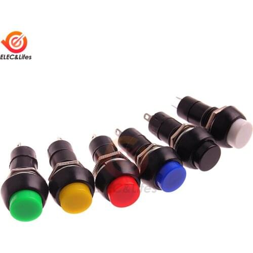 5pcs PBS-11B 2PIN 12mm Round Push Button Momentary Switch AC 250V 3A mini Touch Micro Switch Without Self-locking On/Off Lock