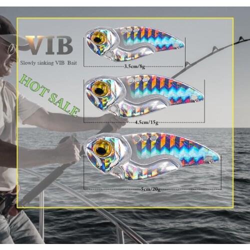 8/15/20G Lead Vib Lures For Winter Fishing Metal Madness River Fishing Lure Artificial Wobbler Sinking Hard Baits Ice Vibration