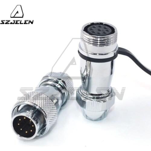 WF16 8pin Pair Industrial electrical cable connector 8pin socket and plug,LED light device connector,Power connector male female