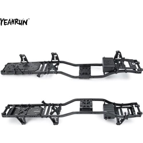 YEAHRUN 6x6 Aluminum & Carbon Fiber RC Car Body Chassis Frame For 1/10 Axial SCX10 90046 90047 90027 90028 Upgrade Parts
