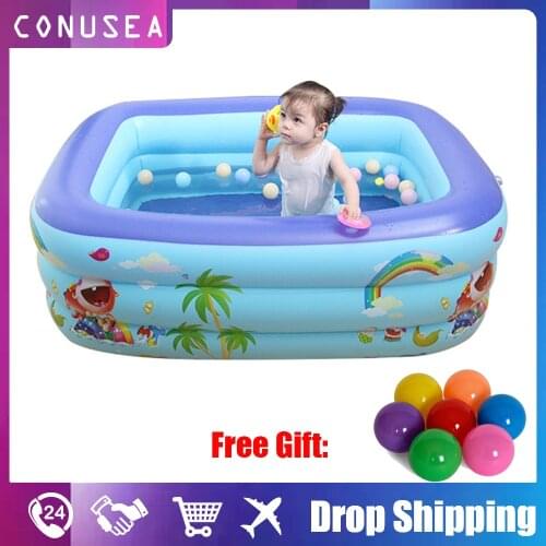 1.3M Kids Pools Inflatable Square Swimming Pool Baby Framed Removable Pool Childrens Pools Bebe Portable Structural Alberca Toy
