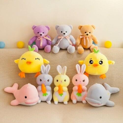 Child Mini Cute Penguin Hamster Dolphin Koala A Variety of Styles Animal Doll PP Cotton Filling Plush Toys Kids Holiday Gifts