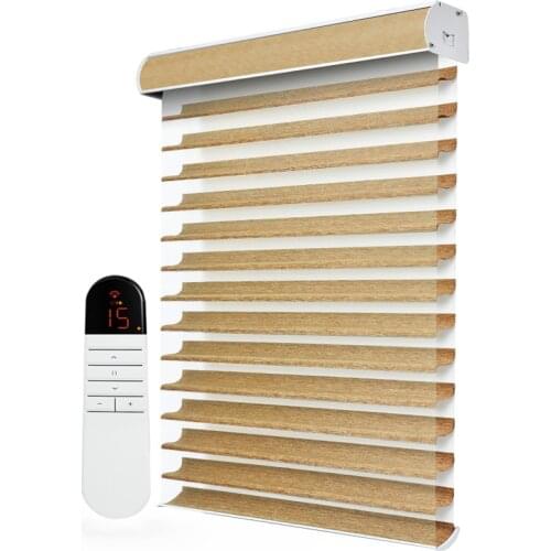 ALDOMO Electric Rechargeable Shangri-La Blinds Smart Remote Control Lifting Roller Blinds window blinds for office living room