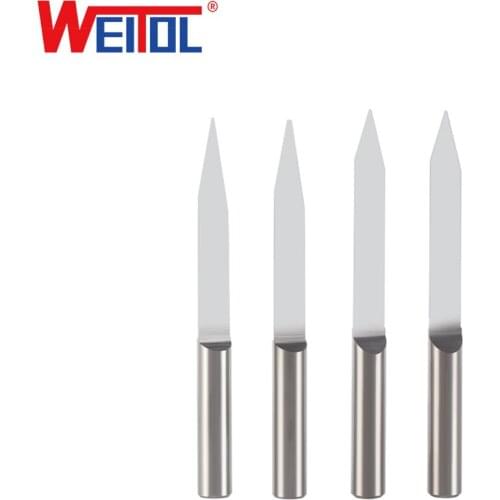 WeiTol 1PCS 4mm PCB engraving bits V shape milling cutter CNC machine tools for acrylic free shipping