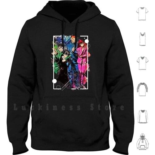 Yu Yu Hakusho Watercolor Hoodies Long Sleeve Anime Manga Japan Japanese Movie Tv Cartoon Hero Super