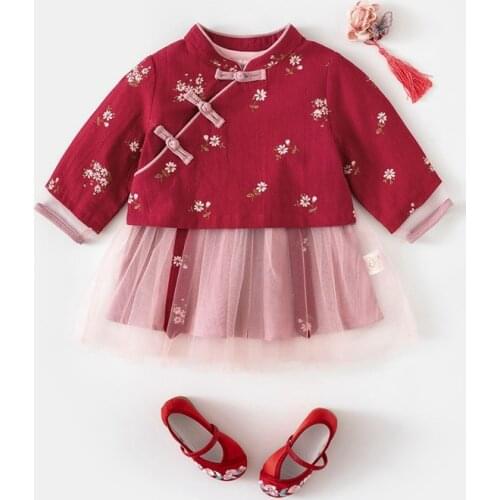 Chinese Spring and Autumn Baby Suit Girl Clothes Cute Modern Design Baby Suit Neonata Abbigliamento Clothes Baby Set BD50YE