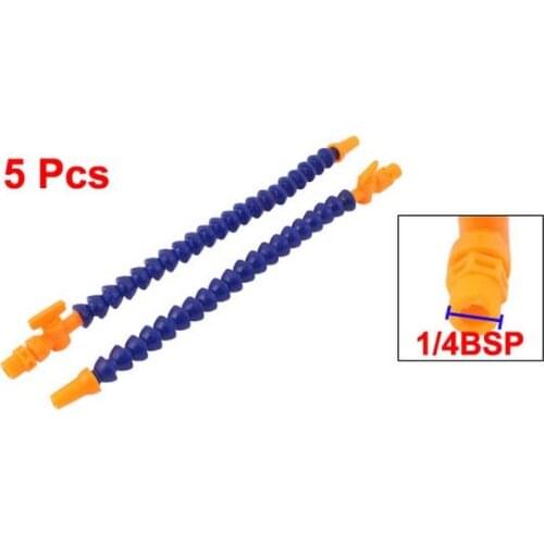 Best Promotion Wholesale Price 5pcs 1/4BSP Thread Plastic Flexible Water Oil Coolant Pipe Hose for Lathe CNC